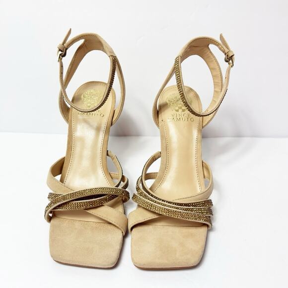 VINCE CAMUTO BREVERN HEELED WOMEN BISCUIT SANDALS SIZE 8.5/39 NEW NO BOX - Picture 5 of 7
